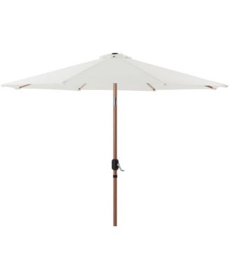 Fiji White Fabric / Matte White Aluminum Patio Umbrella with Base Sets