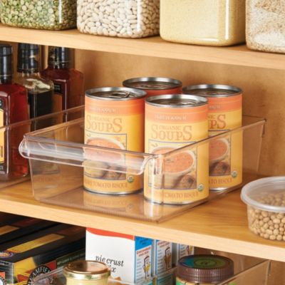 Fridge Storage Tray with Handle - Set of 2 - Clear