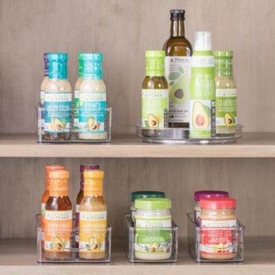 Set of 4 Plastic Stackable Pantry Bin with Handles