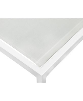 Nizuc White Mesh Water Resistant Fabric Outdoor Patio Chaise Lounge Chair