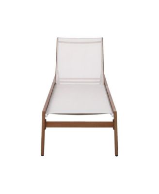 Maui Cream Water Resistant Fabric Outdoor Patio Lounger