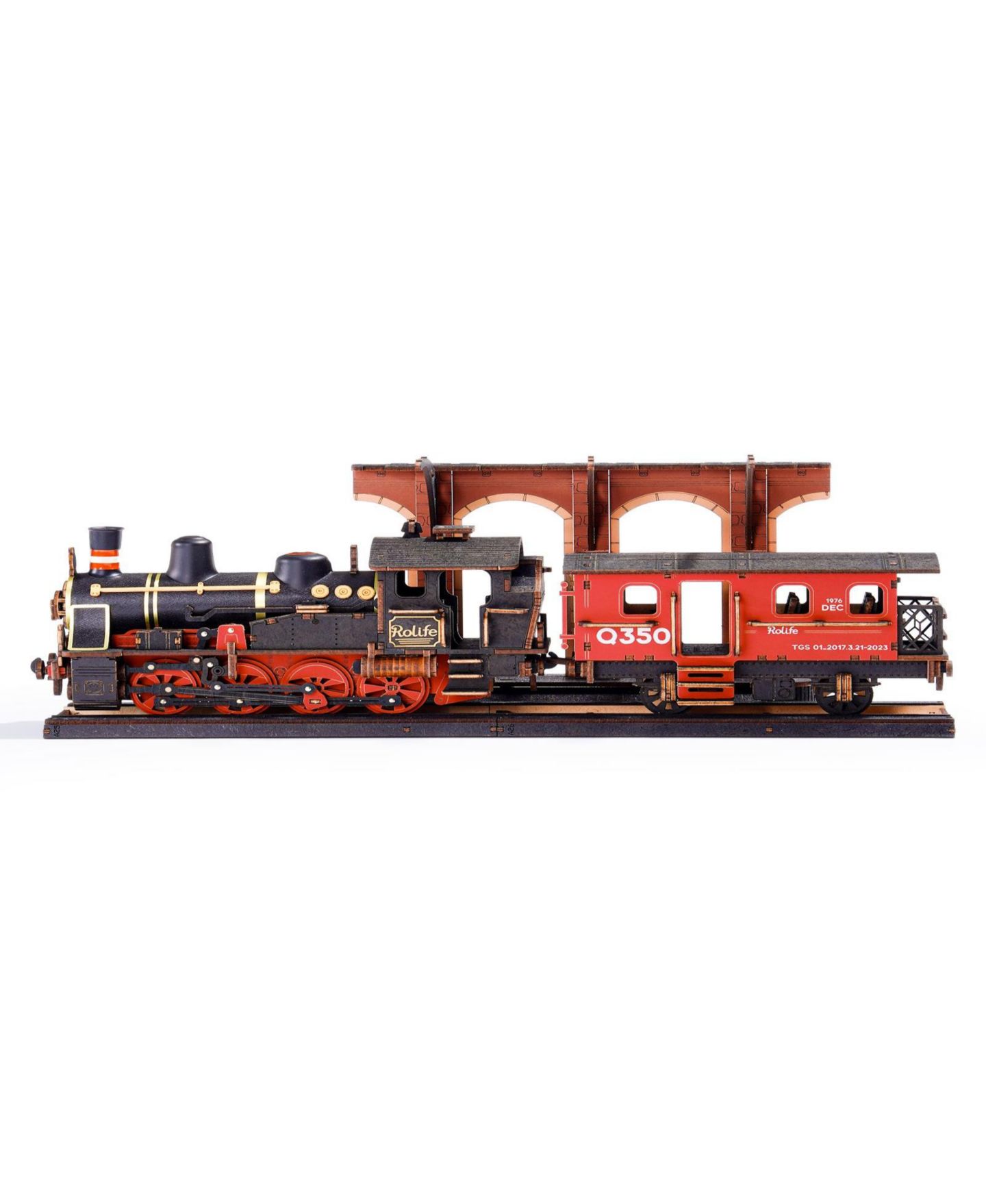 Детские конструкторы Robotime Steam Journey 405-Piece Wooden Puzzle, Ages 14+ — фото 1
