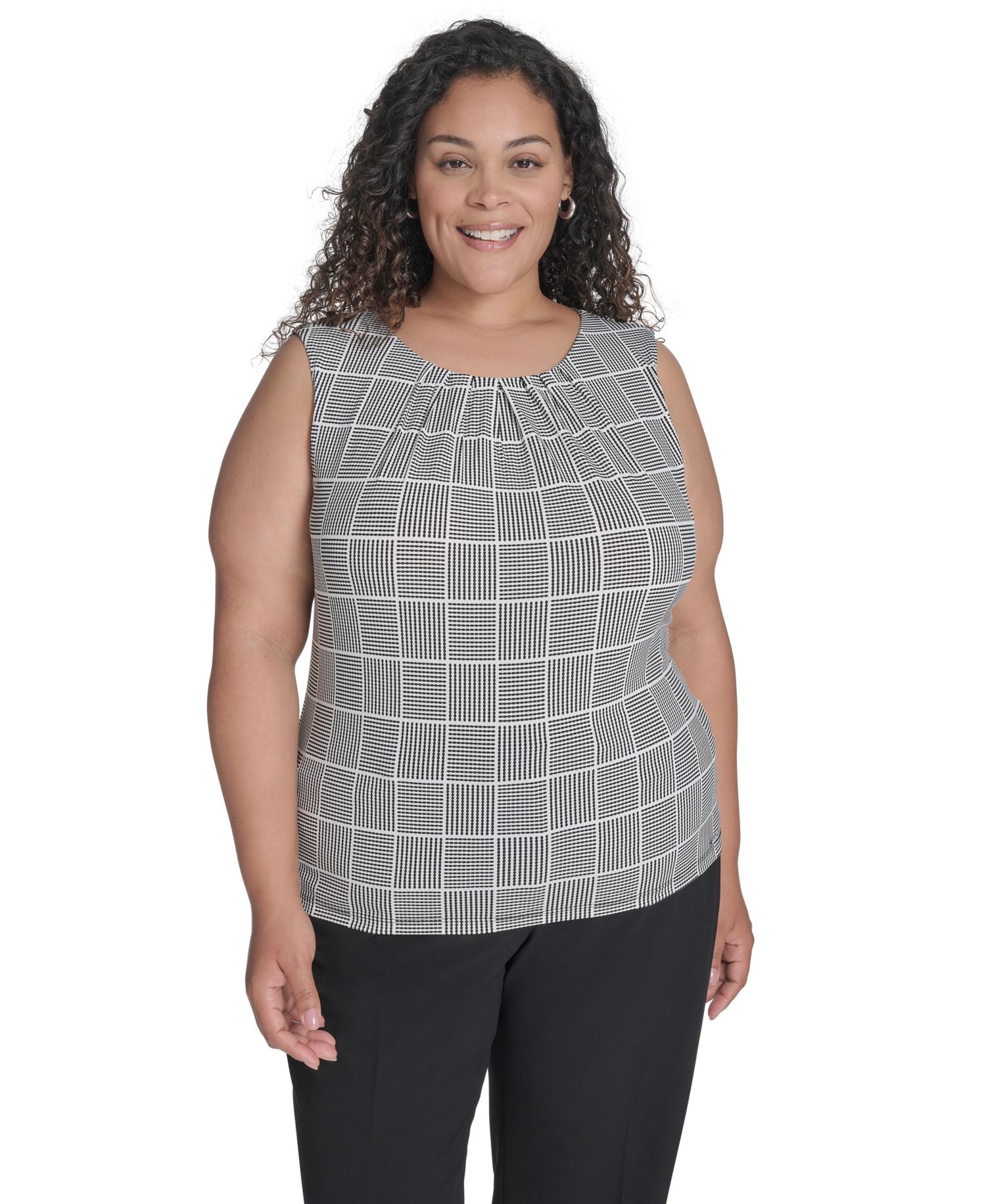 Plus Size Pleated Top