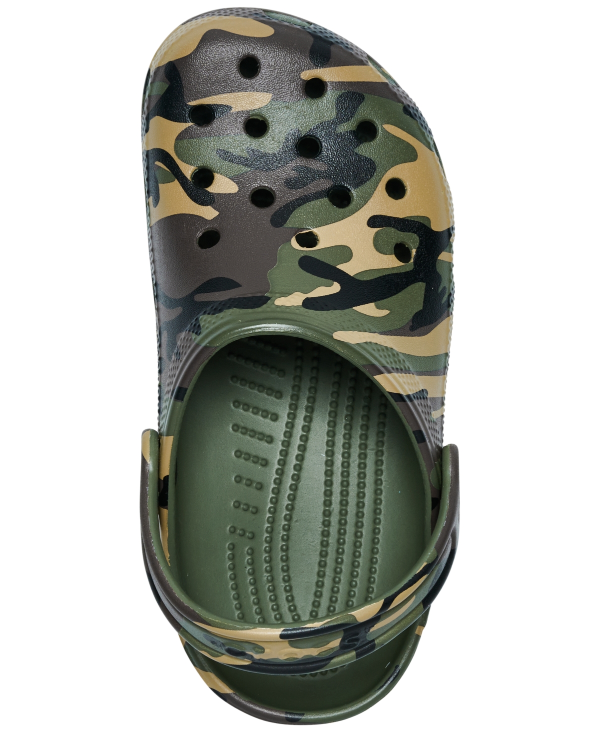 Crocs Little Kids Classic Camo Print Clogs From Finish Line In Green