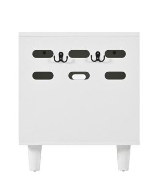 47.2 in. Wooden Cat Cabinet Cat litter box with Sisal scratching door in Cream white