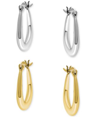 Giani Bernini - Polished Oval Oval Small Hoop Earrings
