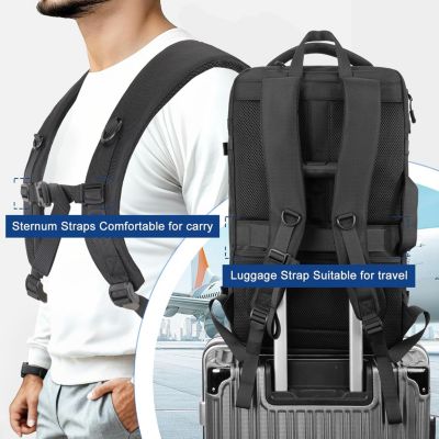 40L Travel Backpack, TSA-Friendly Carry On Laptop Backpack with USB Charging Port & Lay-Flat Opening - Fits 17-17.3 Inch Laptop