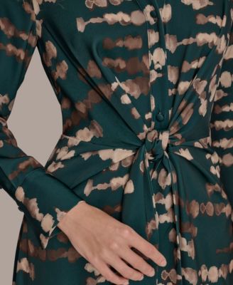 Women's Satin A-Line Midi Dress