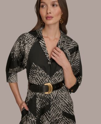 Women's Floral Shirt Dress