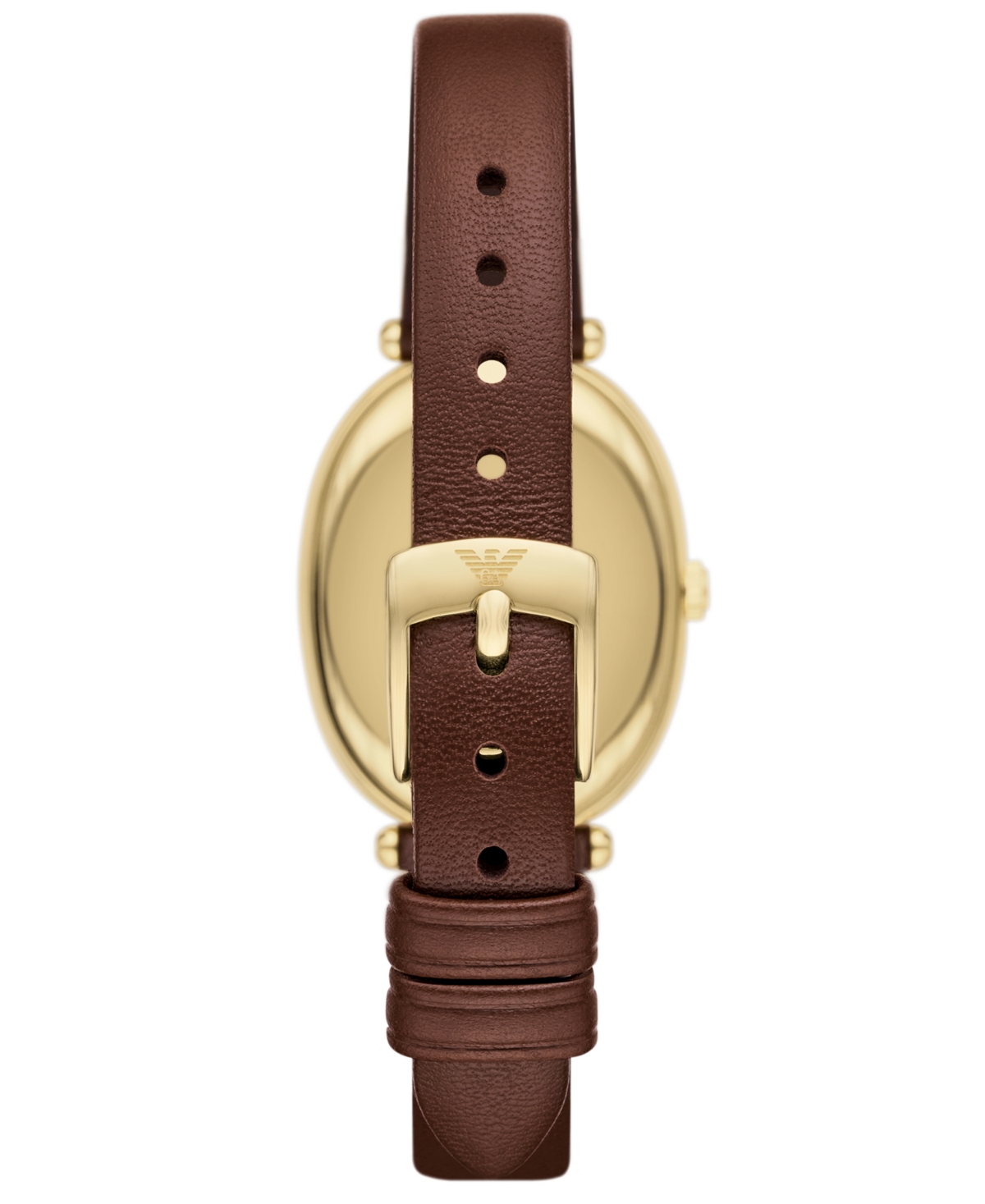 Emporio Armani Women's Brown Leather Strap Watch 34mm In Brown