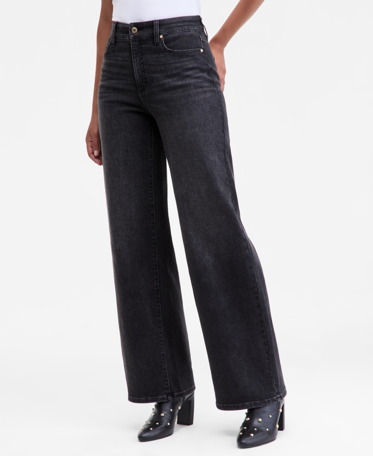 Inc International Concepts Women's High-rise Wide-leg Jeans, Macy's Exclusive In Blue