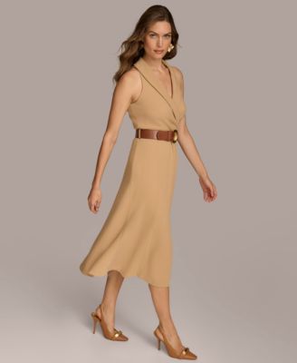 Women's V-Neck Sleeveless Midi Dress