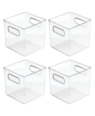 Set of 4 Cube Storage Bin with Handles