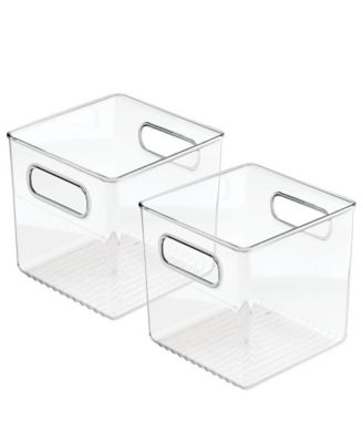 Set of 2 Cube Storage Bin with Handles
