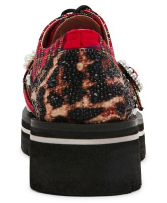 Women's Simonee Embellished Lace Up Oxford Loafers