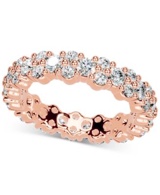 Diamond Cluster Eternity Band (2 ct. t.w.) in Platinum or 14k Gold