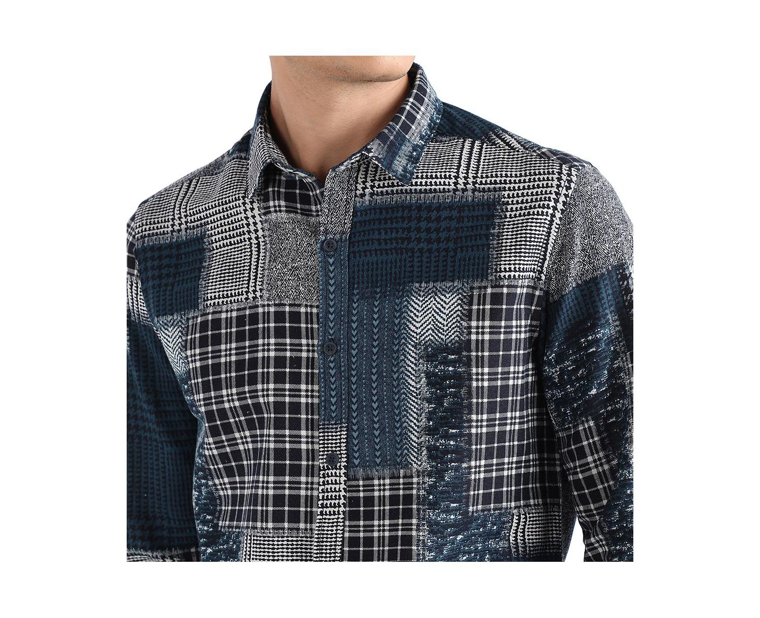 Men's Herringbone Block Shirt