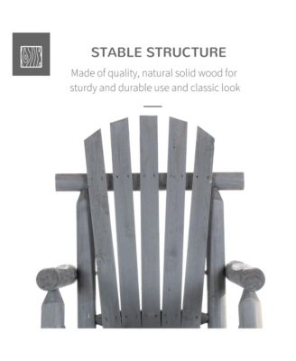 Outdoor Adirondack Style Wooden Rocking Chair, Small,