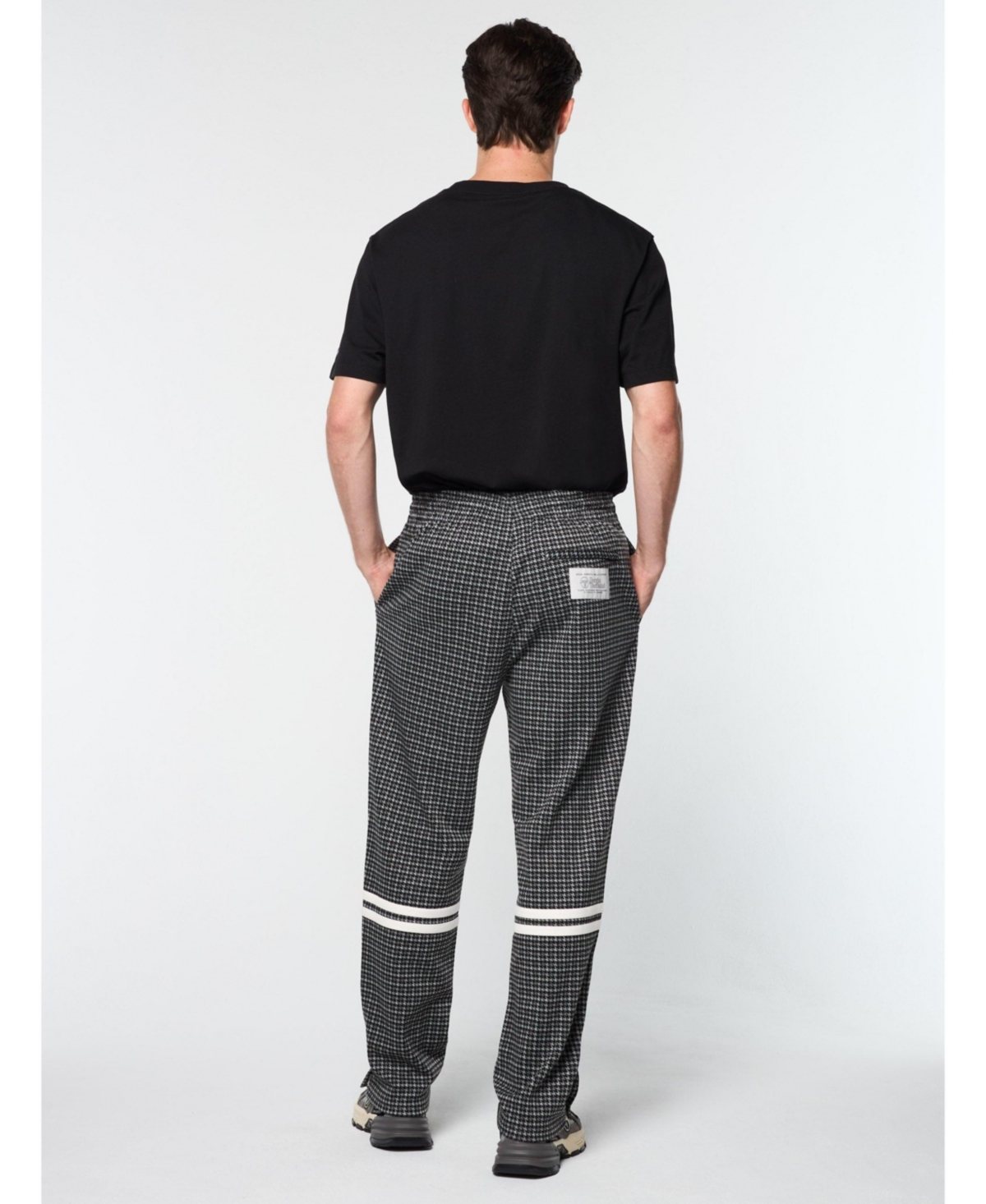 Sergio Tacchini Men's Dallas Houndstooth Track Pant In Black
