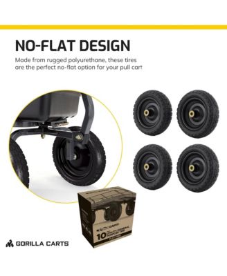 GCT-10NF 10 Inch No Flat Replacement Tire for Utility Cart, 4 Pack