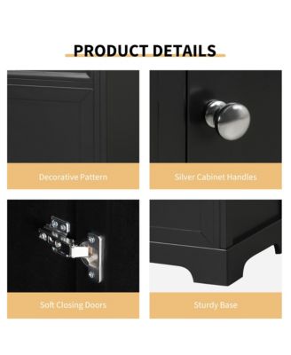 20" Bathroom Vanity Cabinet With Sink, Soft-Close Door, Storage Rack, and Adjustable Shelf