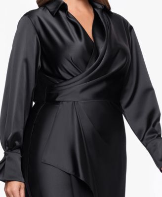 Plus-Size V-Neck Long Dress