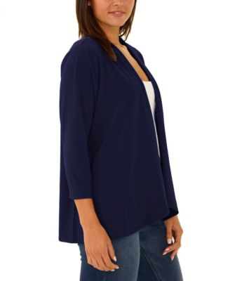 Petite 3/4 Sleeve Solid Cardigan Sweater