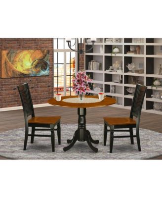 3 PC wooden round top, pedestal Dining Room Set