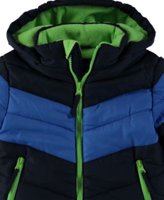 Baby Boys 3-Piece Chevron Snowsuit Jacket, Ski Bib and Hat Set