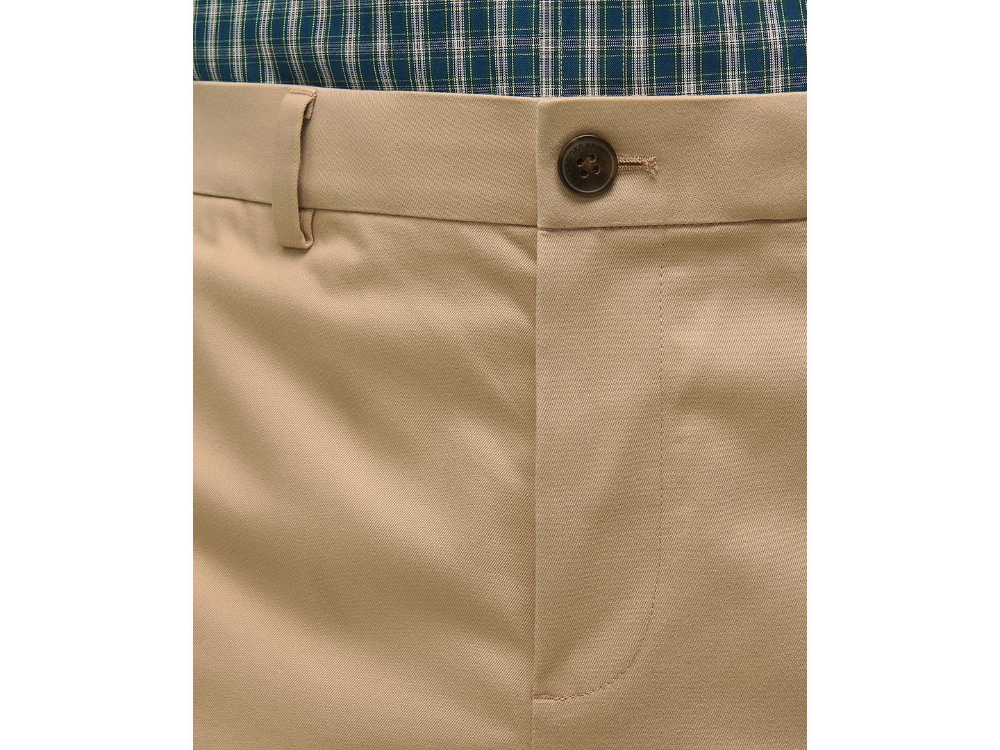 Мужские брюки Brooks Brothers Classic-Fit Cotton Stretch Chino, цвет: Хаки — фото 3