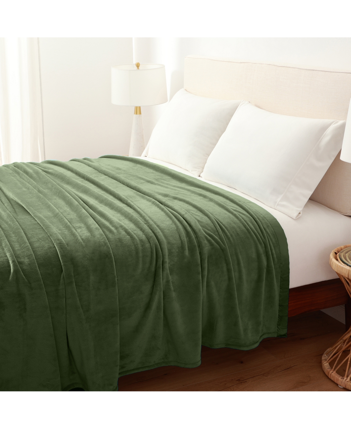 Berkshire Classic Velvety Plush Blanket, Twin, Exclusively At Macy's In Green
