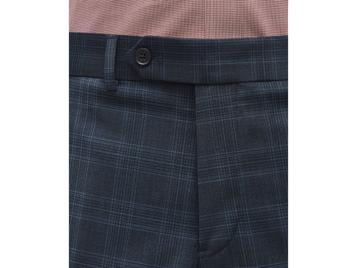 Мужские брюки Brooks Brothers Classic-Fit Stretch Wool Blend Suit Pant, цвет: Тёмно-синий клетчатый — фото 3