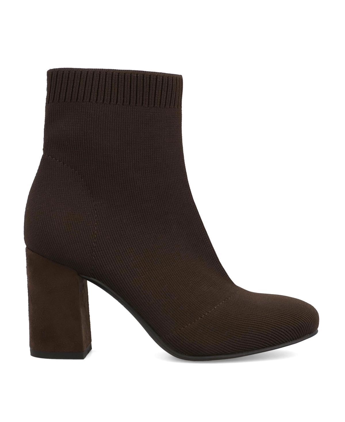 Mia Women's Erika Stacked Heel Booties In Brown