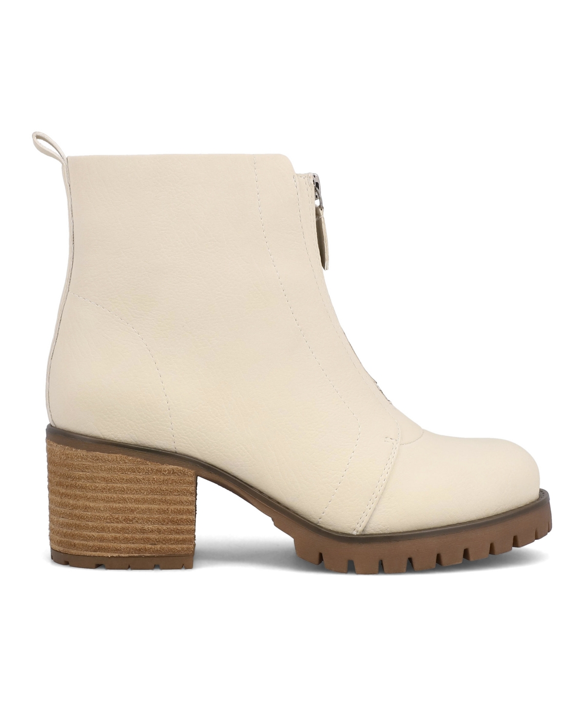 Mia Fabiola Front Zip Boot In White