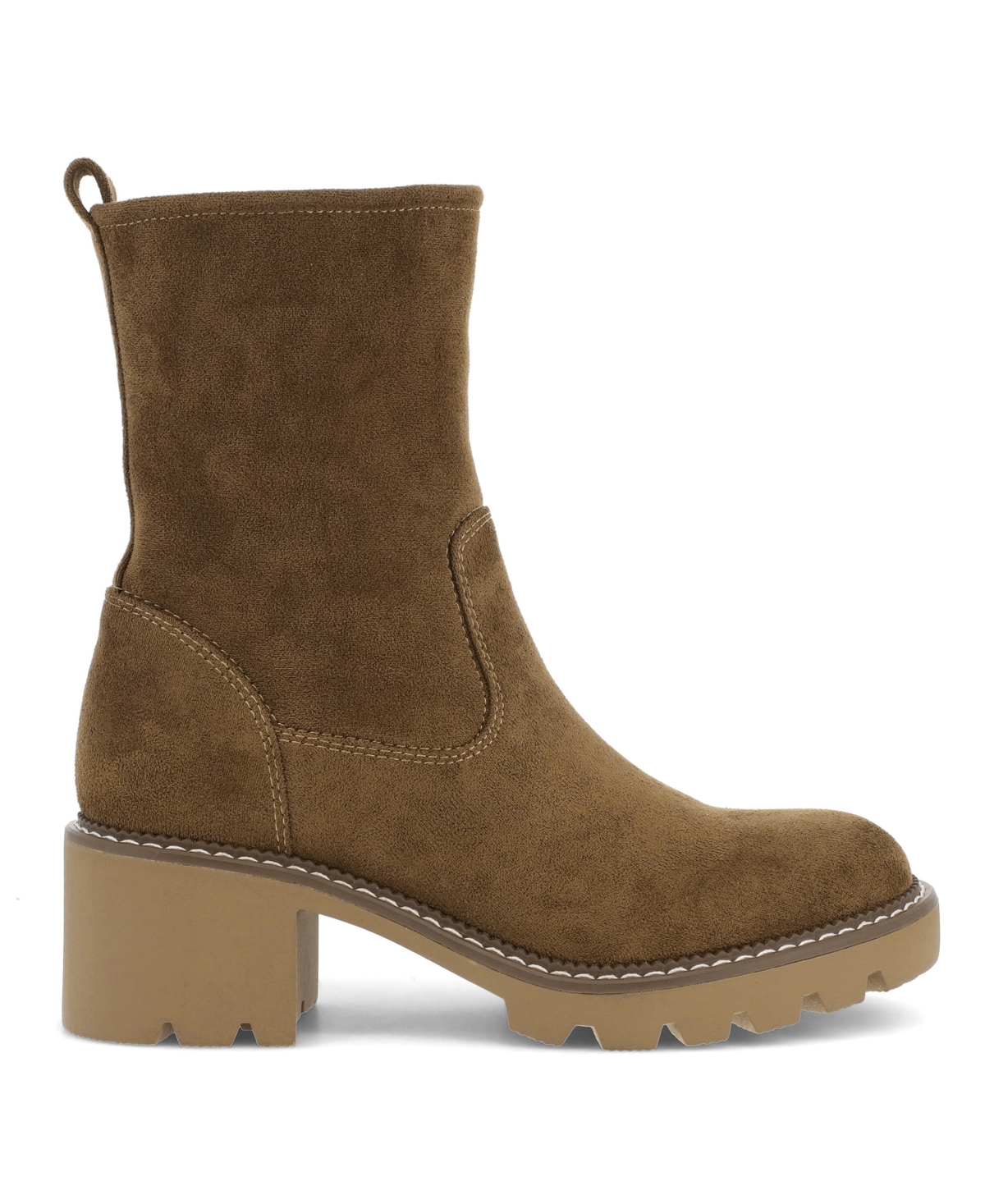 Mia Pallmer Block Heel Bootie In Brown