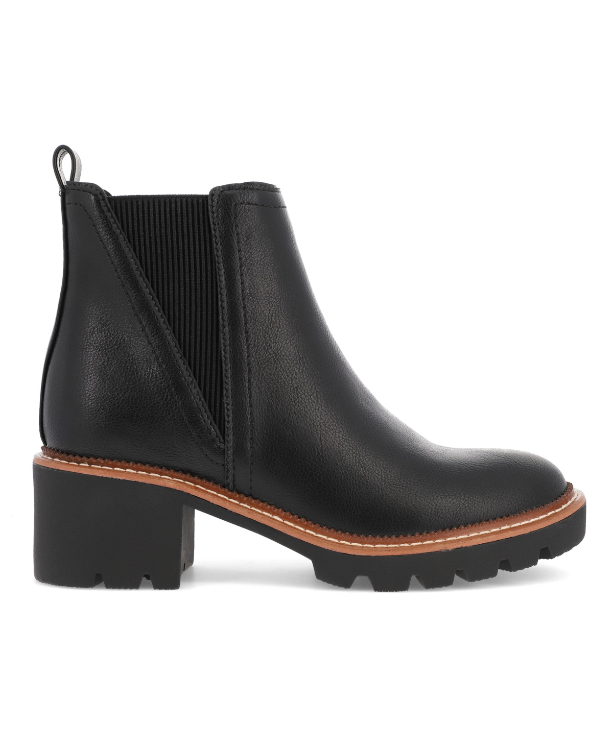 Mia Women's Paula Chelsea Stacked Heel Booties In Black