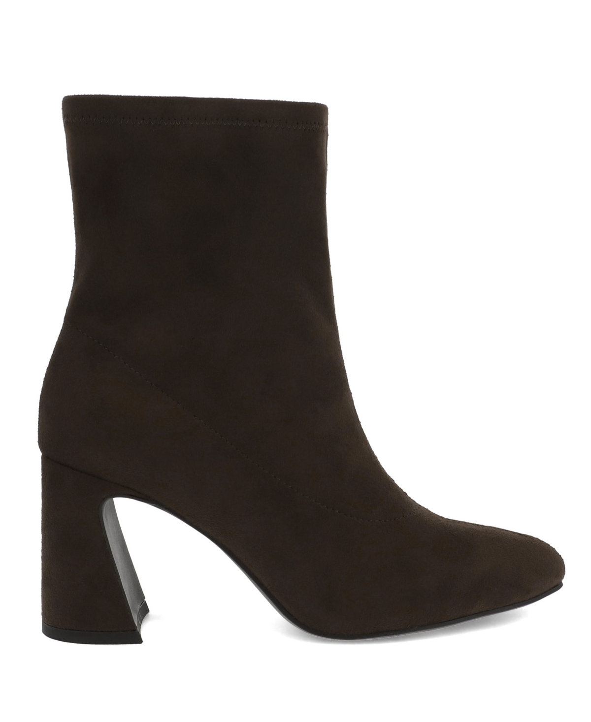Mia Women's Thiva Block Heel Pointed Toe Dress Booties In Brown