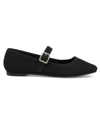 Women's Mary Jane Strap Knit Flats
