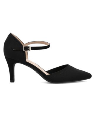 Women's Bivi Knit D'orsay Buckled Ankle Strap Pumps