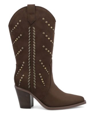 Women's Morgann Pointed Toe Studded Western Boots