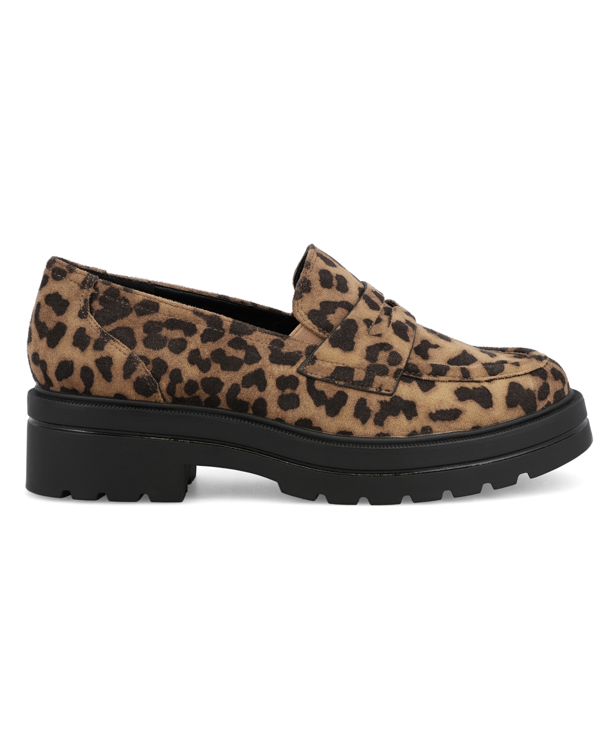 Mia Yoani Lug Sole Penny Loafer In Animal Print