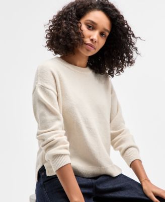 Juniors' Drop-Shoulder Long-Sleeve Sweater
