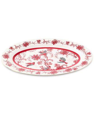 Cardinal Toile Porcelain Oval Platter