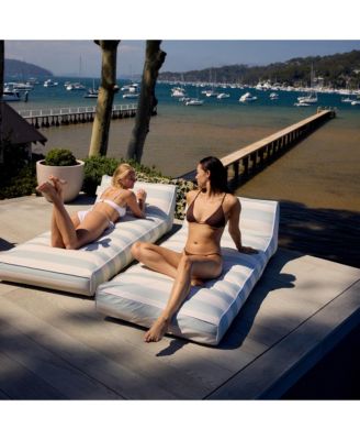 Luxe Lie-On Lounger: Lazy Days - Blue Stripe