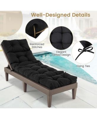 73'' Lounge Chaise Cushion Padded Recliner Cushion