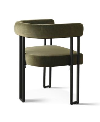 3-Piece 35 Inch Round Dining Table Set with 2 Velvet Chairs, Space-Saving Kitchen & Dining Room Furniture for Small Spaces