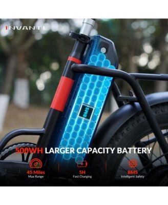 TIDE 2 500W Folding Utility Electric Bike - Black