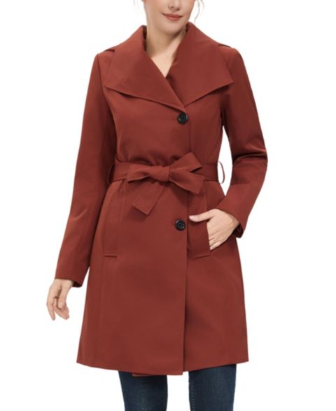 Женские куртки kimi + kai Women's Wing Collar Hooded Trench Coat