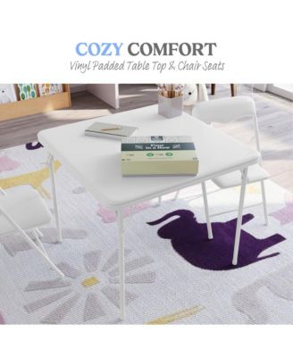 Kids 3 Piece Folding Table And Chair Set - Kids Activity Table Set