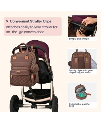 Kids Diaper Bag Backpack Stylish 26L Hands Free Bag with Changing Pad, Stroller Straps & Water-Resistant